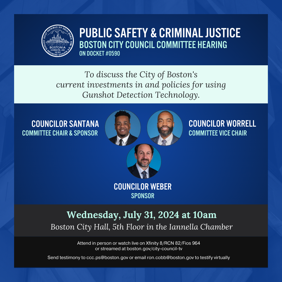 Hearing to to discuss the City of Boston's 2023 Annual Surveillance Report on Wed, 7/31/24 at 2pm